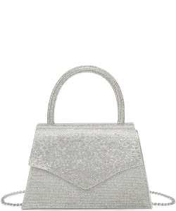 Fashion Rhinestone Clutch Handbag LFE01 SILVER